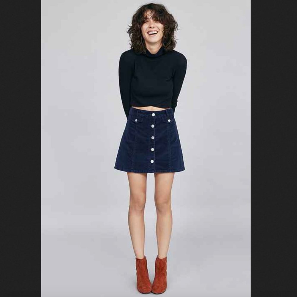 Urban Outfitters BDG Button Front Corduroy Mini Skirt